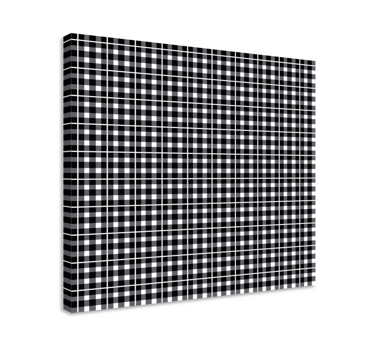 Black and white grid platno s geometrijskimi vzorci - TenStickers
