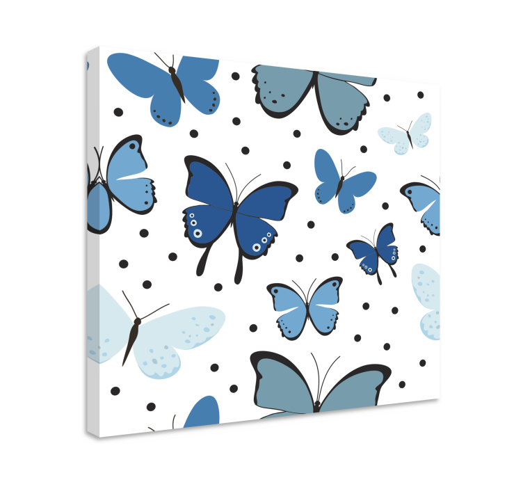 Blue butterfly collection čudovito metuljno platno - TenStickers
