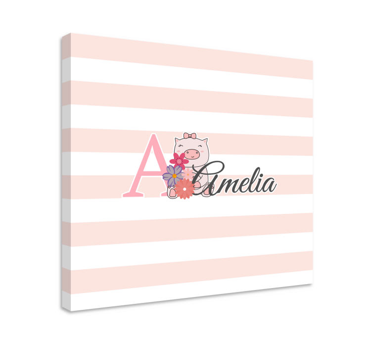 A playful piglet platno slikanje za dojenčke - TenStickers