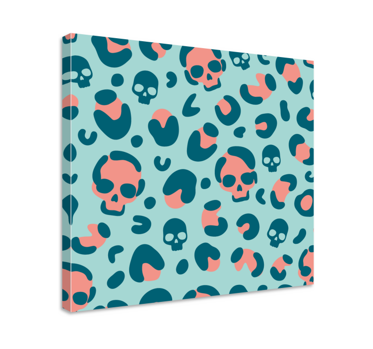 Skull pattern design platno z unikatnim besedilom - TenStickers