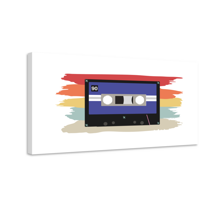 Retro cassette tape platno slikanje glasbe - TenStickers