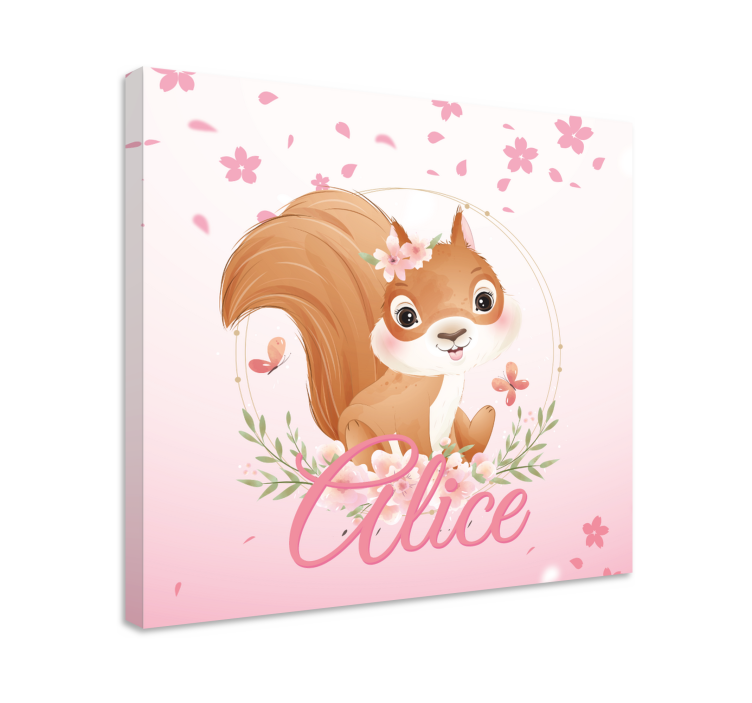 Cheerful squirrel design olifant na platnu - TenStickers