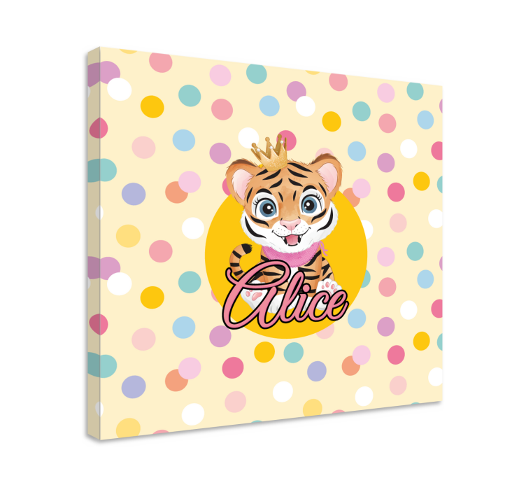 Cute tiger character platna slike z motivi živali - TenStickers