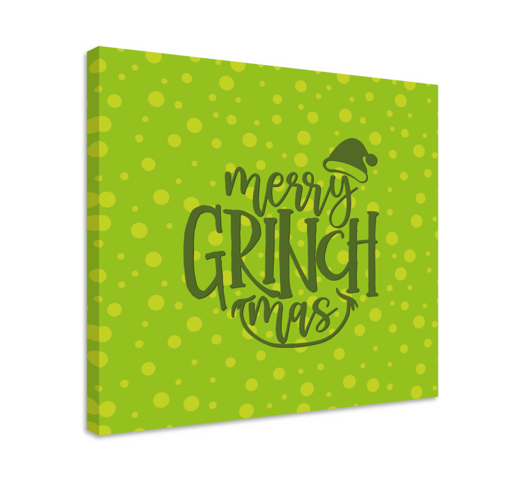 Merry grinchmas greeting platno za notranjo opremo - TenStickers