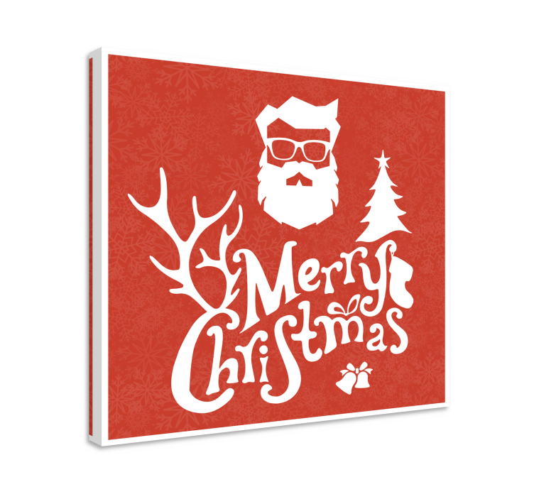 Merry christmas greeting slikarska platna z motivacijo - TenStickers