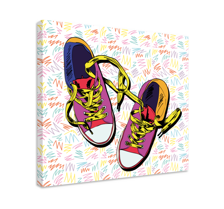 Colorful sneaker design s superjunaki na platnu - TenStickers