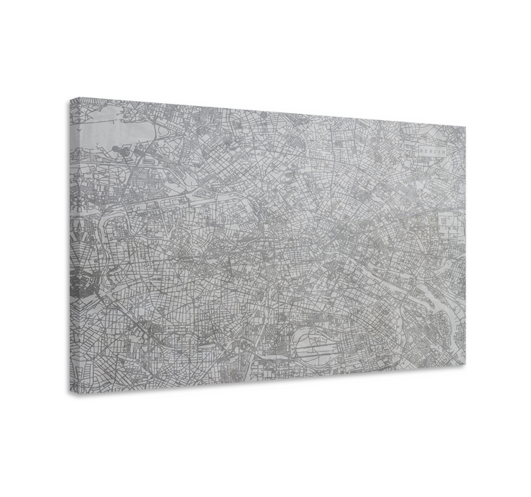 Zemljevid mesta berlin tisk mestnega platna - TenStickers