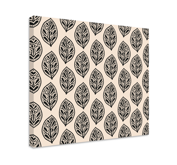 Elegant leaf pattern slikarsko platno z rastlinami - TenStickers