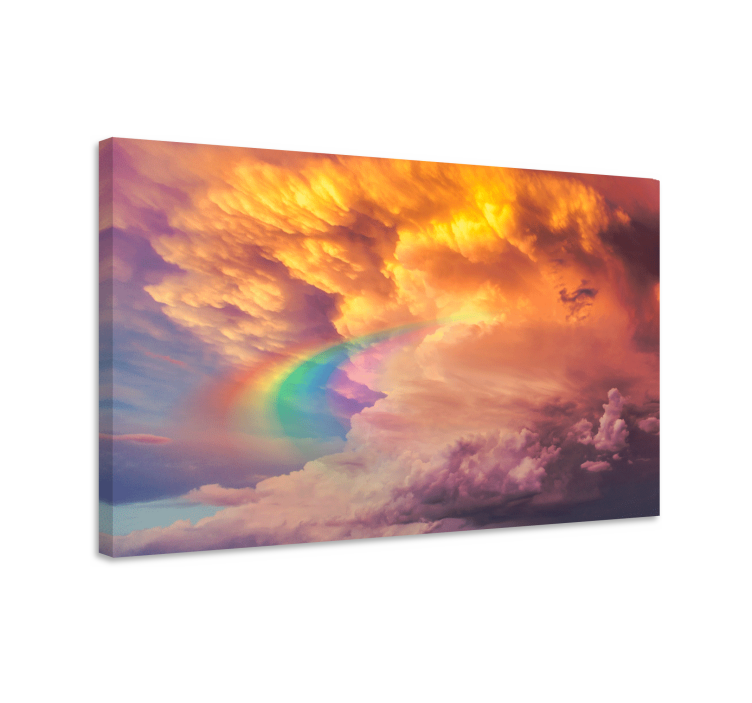 Vivid cloudscape rainbow platno zemljevidov - TenStickers
