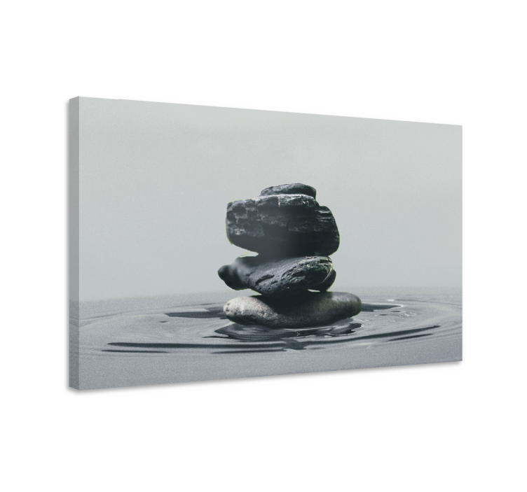 Balanced stone stacks platno z zen motivom - TenStickers
