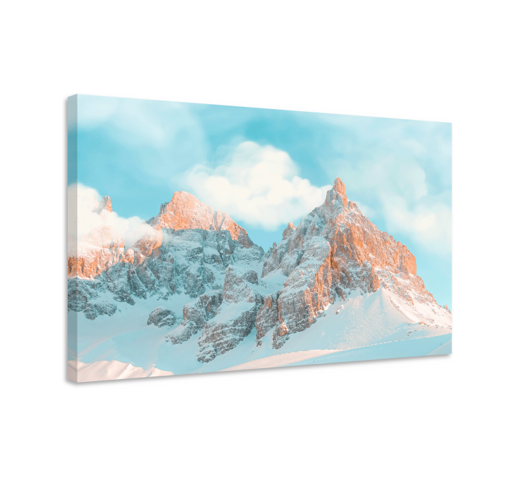 Majestic mountain peaks platno slika zemljevidov - TenStickers