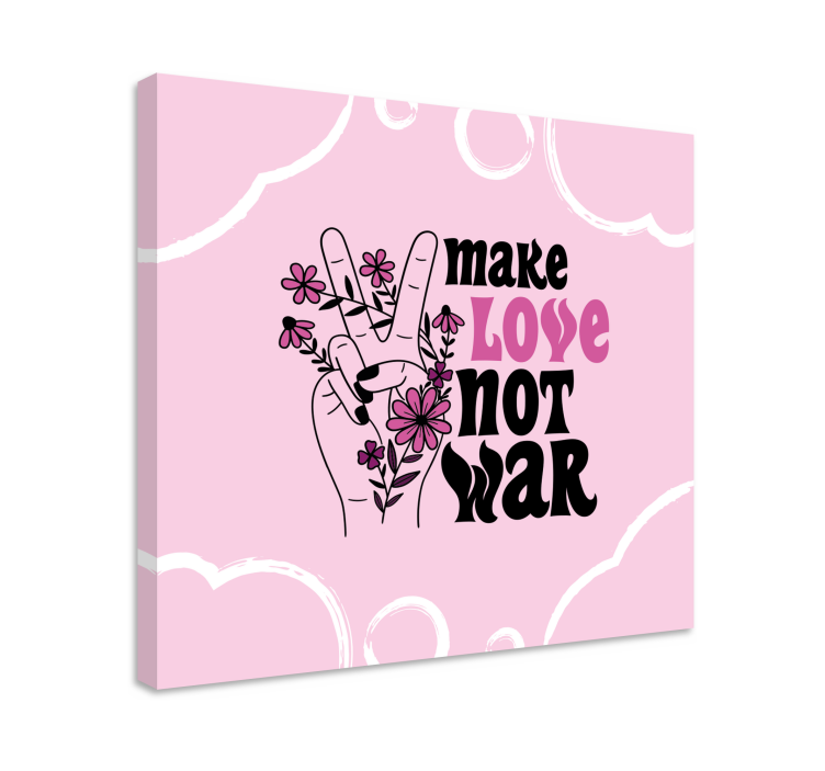 Peaceful floral gesture platno z motivom za dom - TenStickers