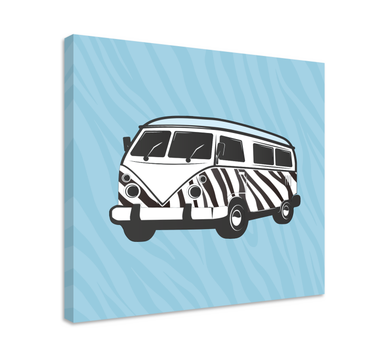 Retro caravan platno slike cvetja in rastlin - TenStickers