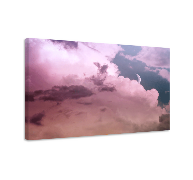 Dreamy cloudy night platno slika zemljevidov - TenStickers