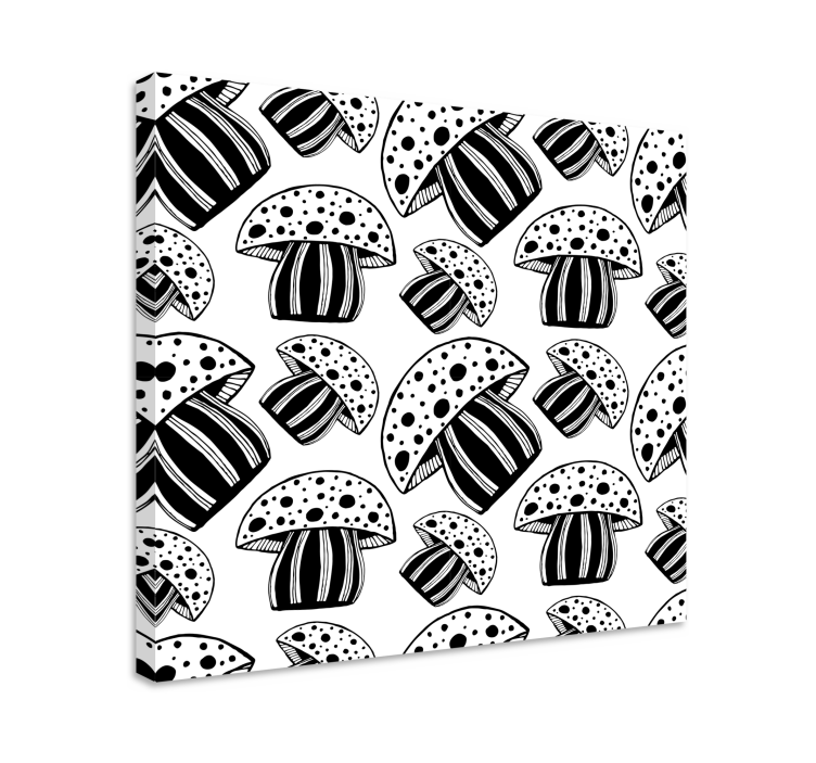 Mushroom motif platno slikanje ribe - TenStickers