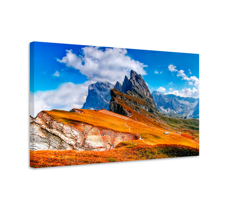 Majestic mountain range platno slika zemljevidov - TenStickers