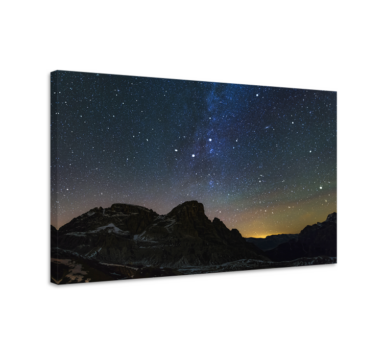 Mountain night sky platno slika zemljevidov - TenStickers