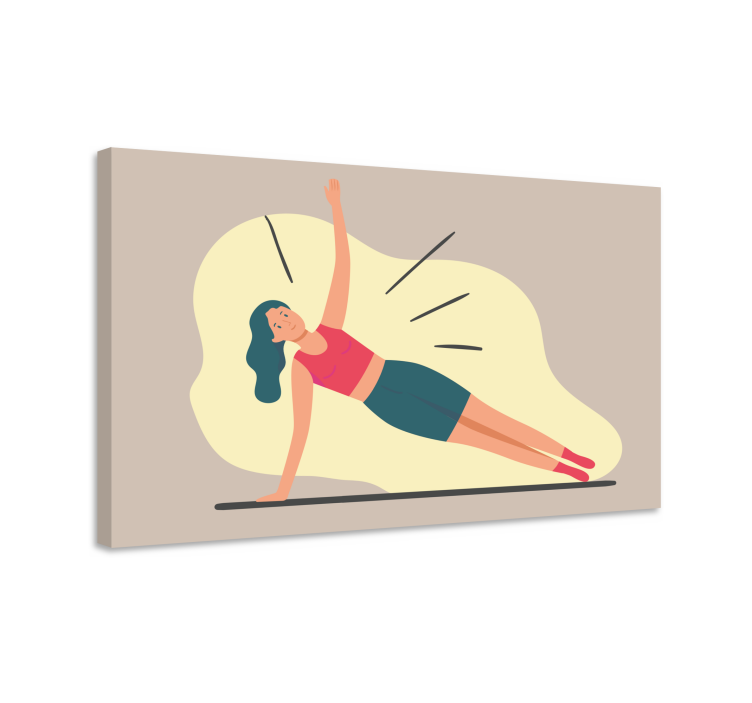 Fitness pose na platnu športne slike - TenStickers