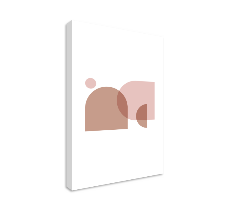 Minimalist abstract shapes na platnu z geometrijskimi vzorci - TenStickers