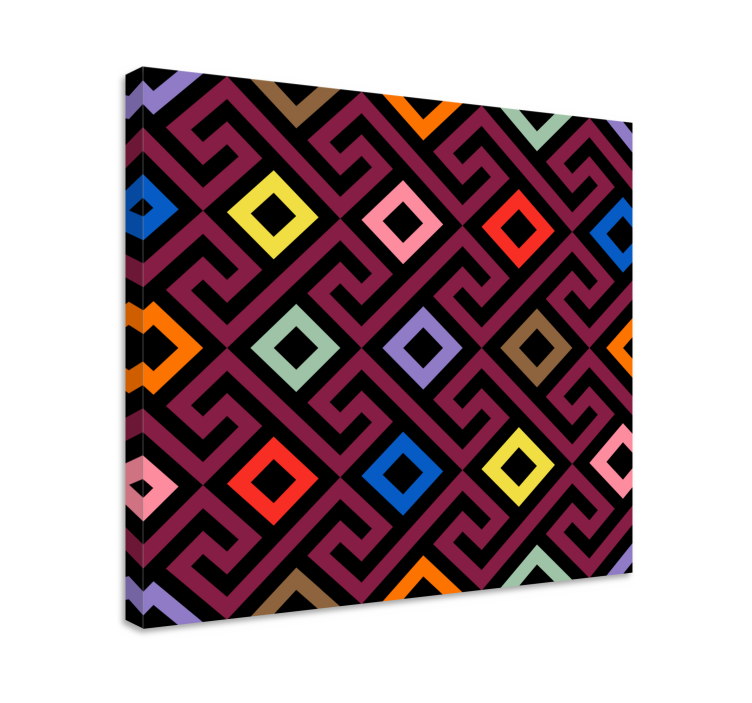 Colorful geometric squares platno slike geometrijski vzorci - TenStickers