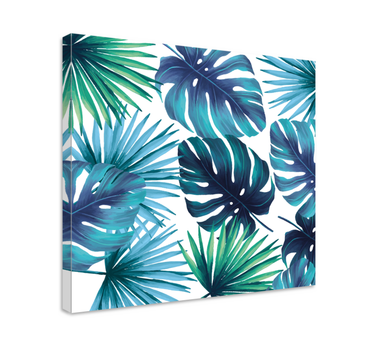 Tropical leaf pattern slikarsko platno z rastlinami - TenStickers