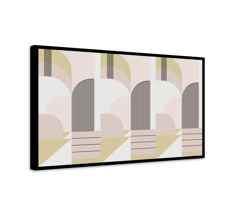 Abstract geometric arches moderno platno slikarstvo - TenStickers