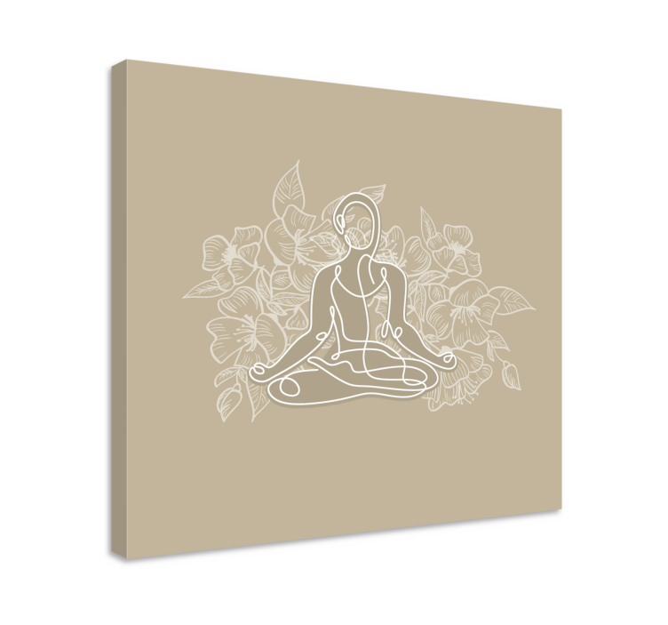 Serene buddha outline slika na platnu buda - TenStickers