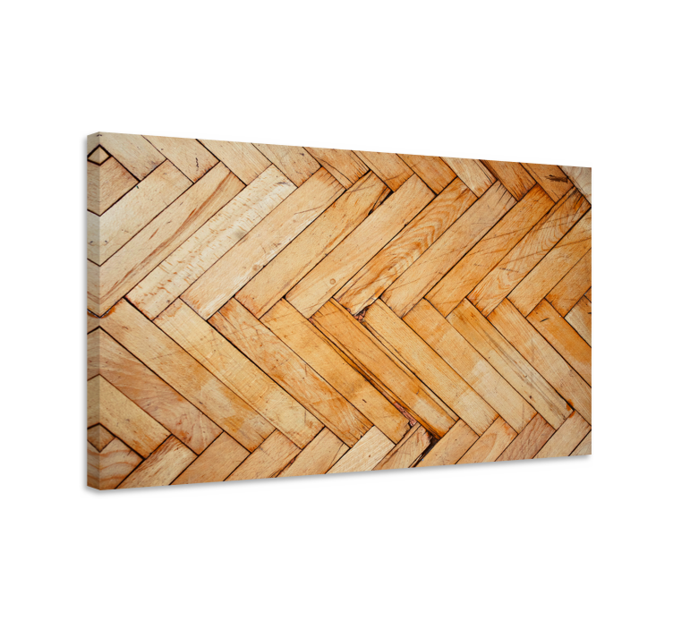 Herringbone wooden pattern platno slikanje dekoracija - TenStickers