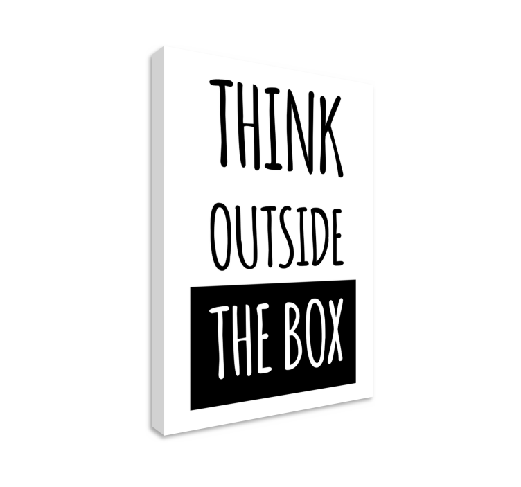 Razmišljajte izven okvirjev motivacijskega platna - TenStickers