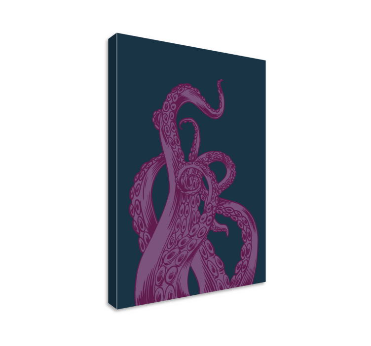 Octopus tentacles design platno slikanje rib - TenStickers