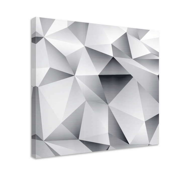 Abstract faceted structure platno z geometrijskimi vzorci - TenStickers