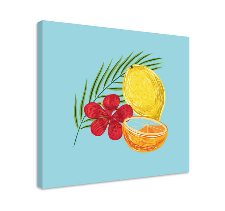 Pastelne limone sadje design kuhinja stenski tisk - TenStickers