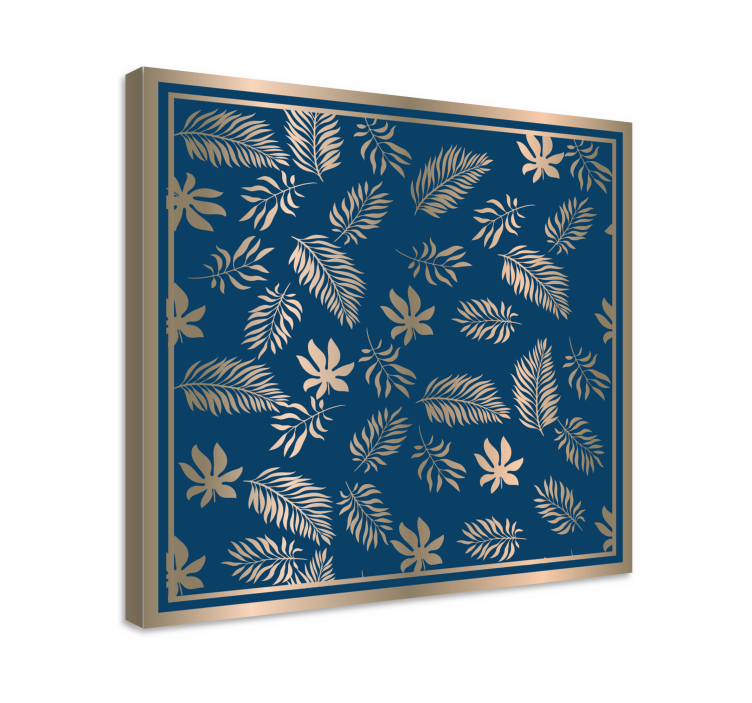 Foliage pattern design slikarsko platno z rastlinami - TenStickers