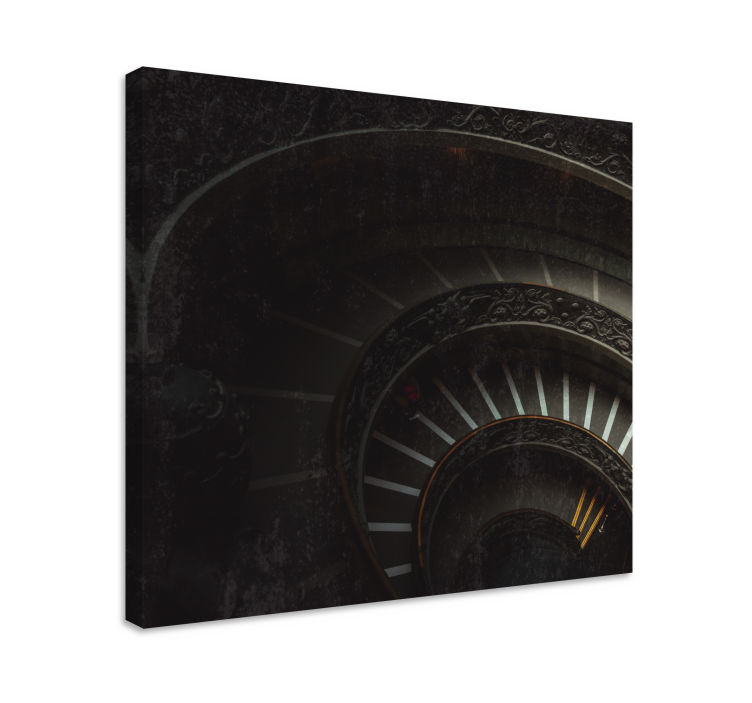 Spiral staircase depth povzetek na platnu - TenStickers