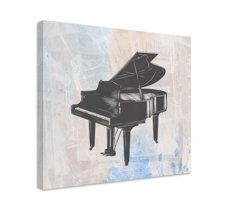 Grand piano style platno slikanje glasbe - TenStickers