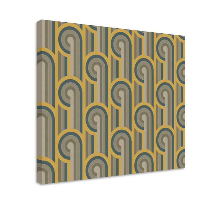 Curved line pattern platno slike geometrijski vzorci - TenStickers