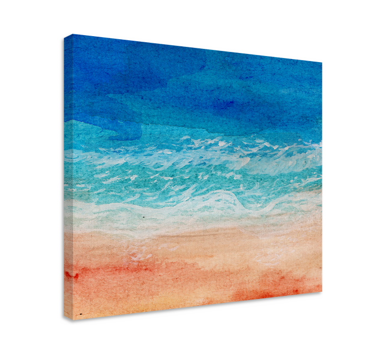 Ocean wave tranquility platno slika zemljevidov - TenStickers