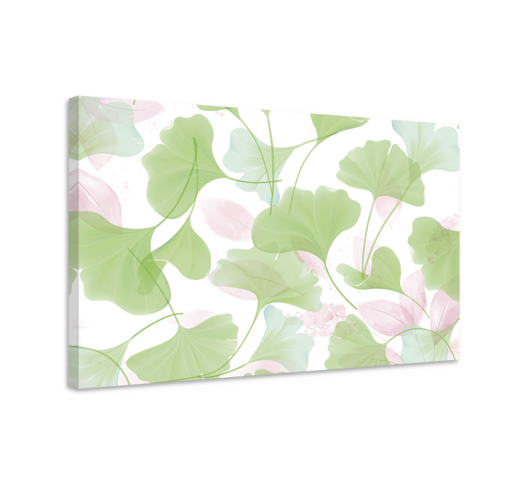 Glamour ginko leaves rastlinski odtisi platna - TenStickers