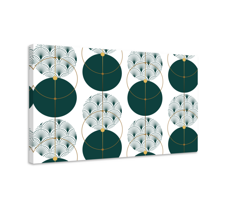 Geometric fan motif moderno platno slikarstvo - TenStickers