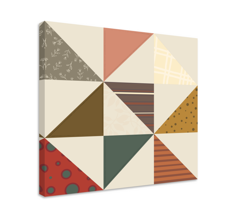 Geometric patterned mosaic slika na platnu buda - TenStickers
