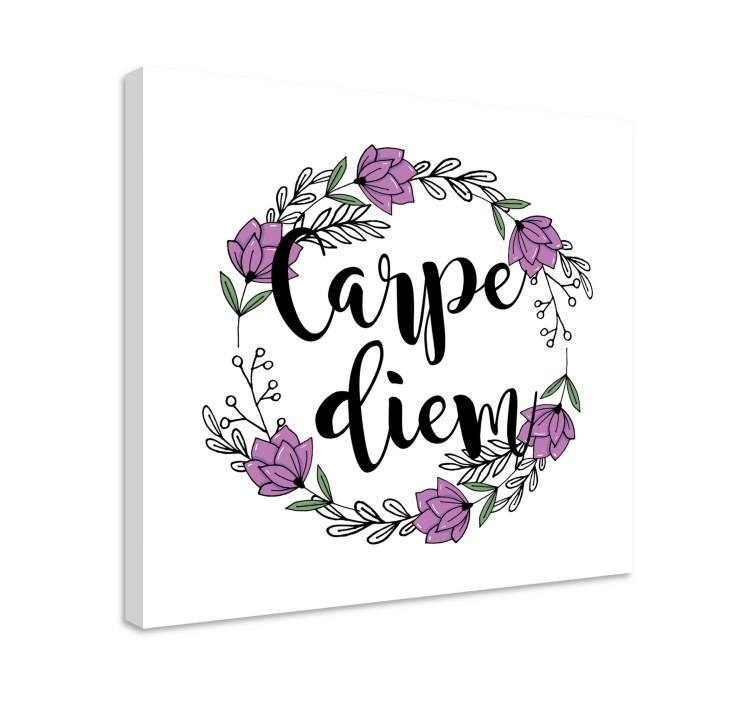 Floral quote design platno za notranjo opremo - TenStickers