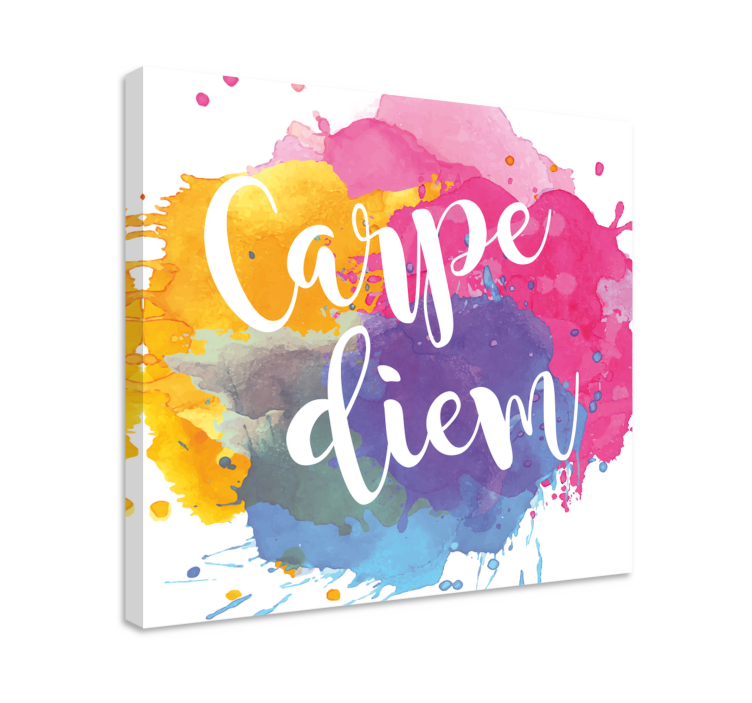 Carpe diem art platno z inspirativnim citatom - TenStickers