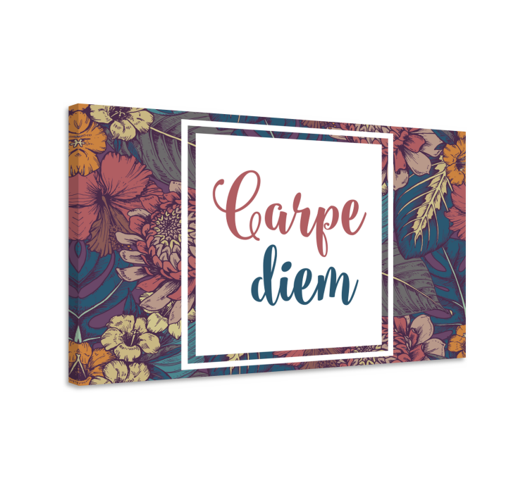 Carpe diem motif platno s citatom za notranjo opremo - TenStickers