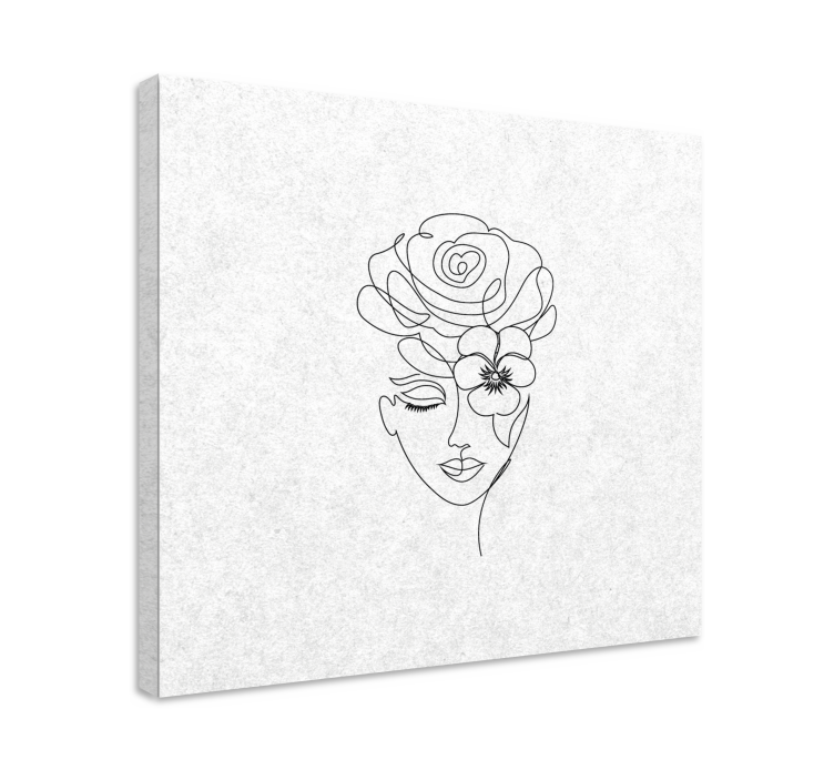 Minimalistične brezobrazne ženske platnene slike - TenStickers