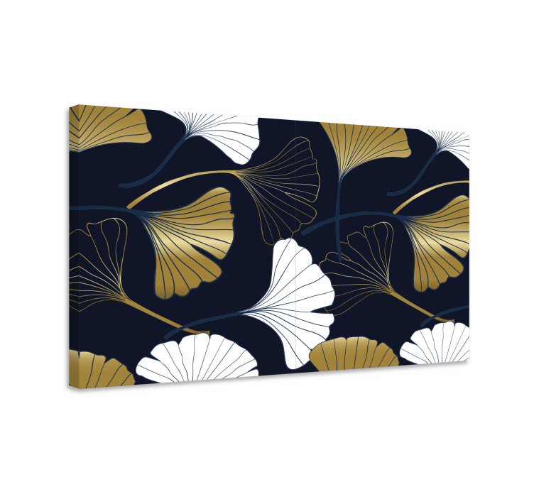 Ginkgo leaf motifs slikarsko platno z rastlinami - TenStickers