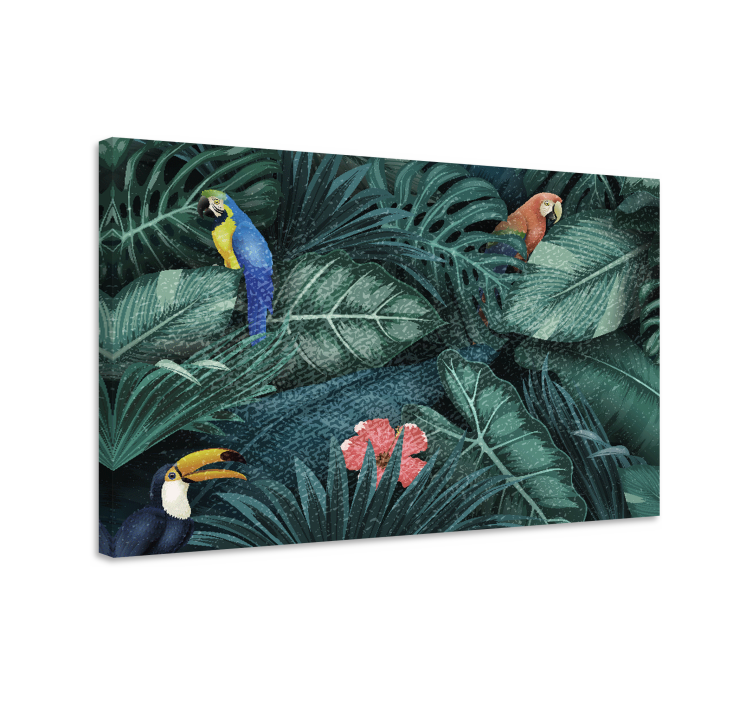 Tropical birds paradise platna slike z motivi živali - TenStickers