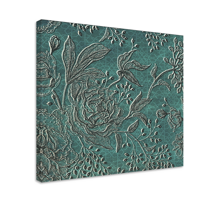 Elegant botanical composition slikarsko platno z rastlinami - TenStickers