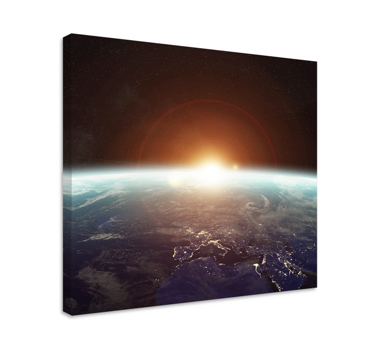 Planet earth from orbit platno s sliko sveta - TenStickers