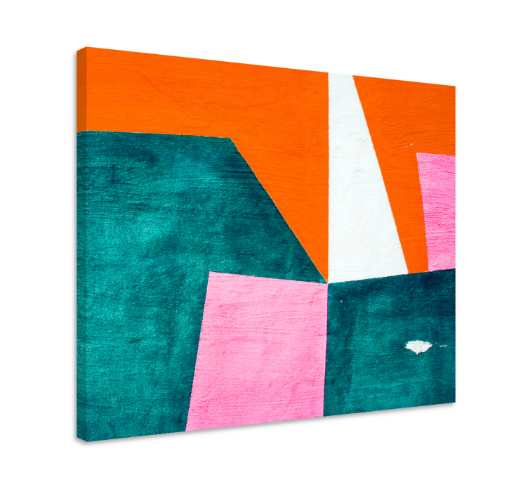 Abstract orange composition platno z geometrijskimi vzorci - TenStickers