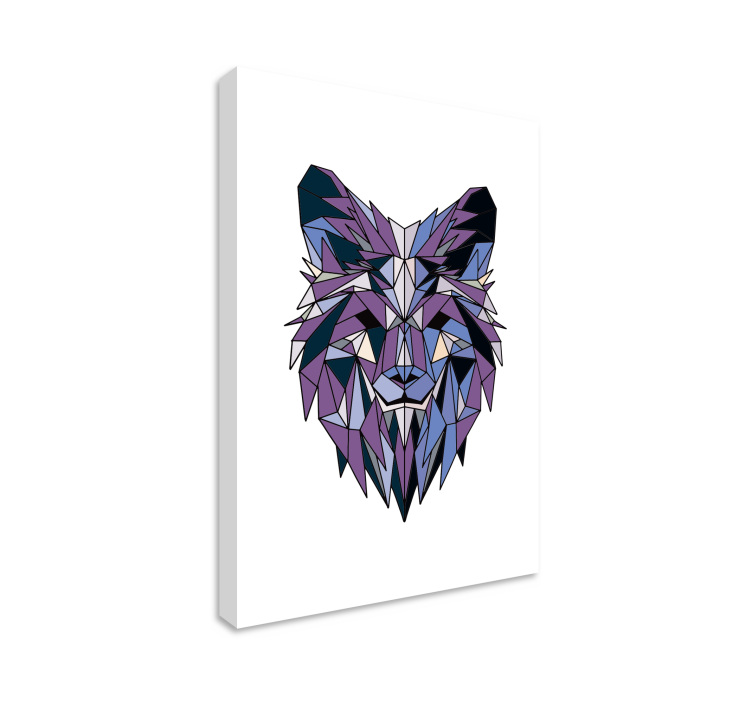 Polygonal lion face platno slika konja - TenStickers